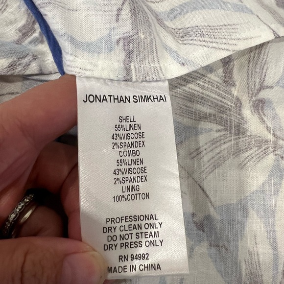 Jonathan Simkhai Zoey Floral Linen Blend Dress - Picture 4 of 12